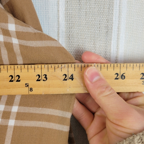 J. Crew 100% Cotton‎ Plaid Button Down Shirt Tan Brown Size Extra Large - Picture 5 of 8